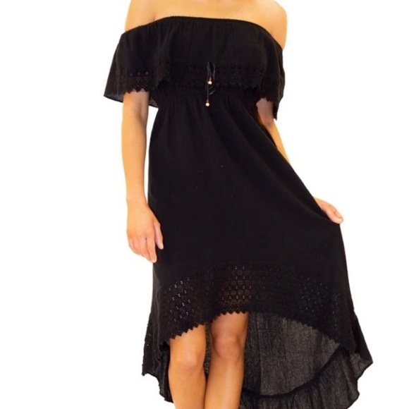 seaspice Dresses & Skirts - Elegant Black Off-Shoulder Dress
